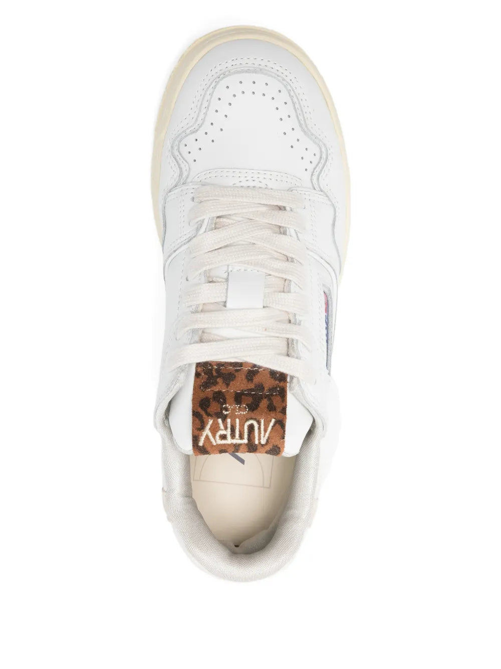 Autry Clc Leopard-Print — White — Size US M 3.5 - US W 5 — Top View