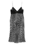 Ermanno Scervino Lace Panel Midi Dress — Black — Size XS — Front View