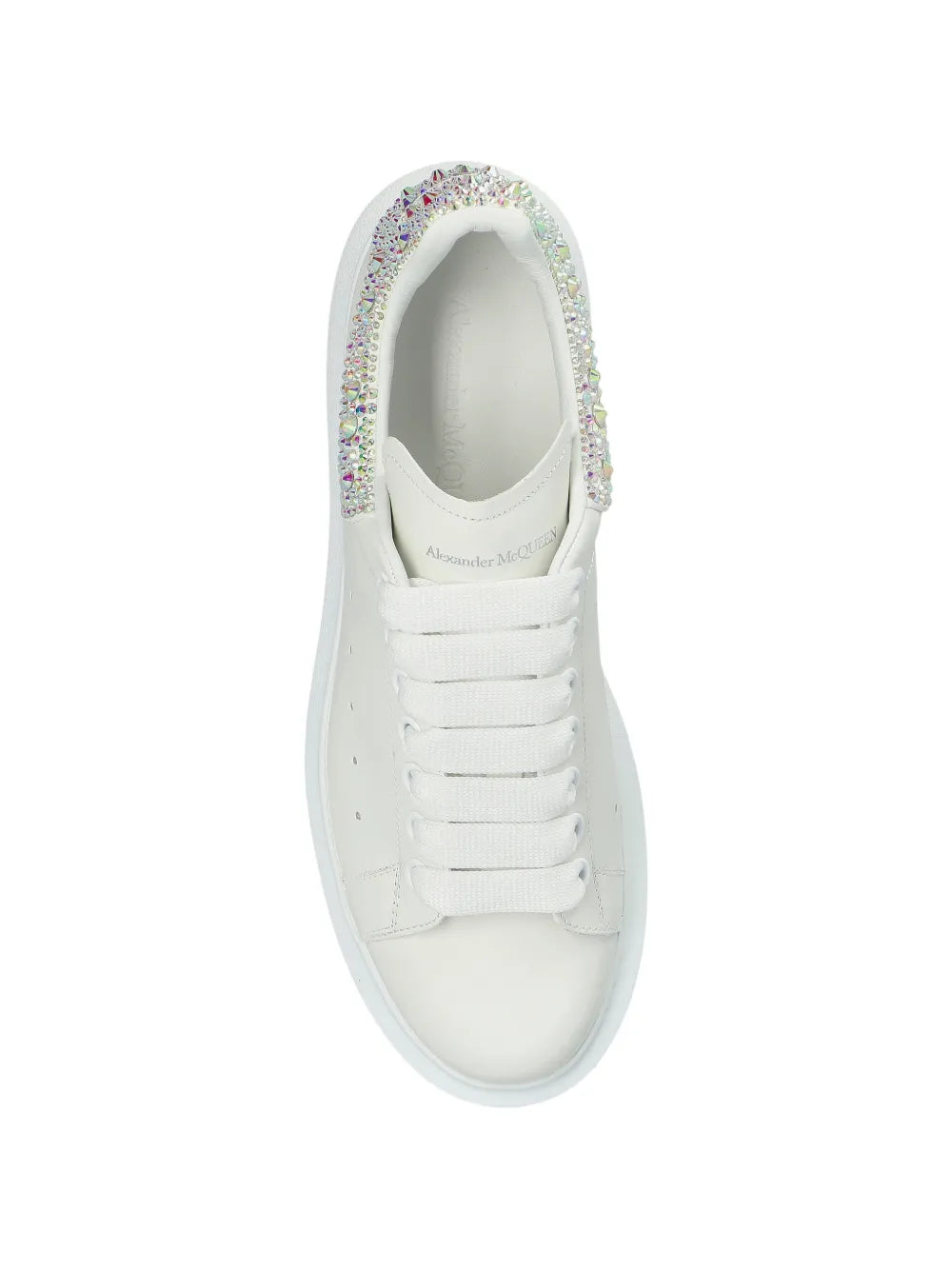 Alexander McQueen Embellished Lace-Up — White — Size US M 3.5 - US W 5 — Top View