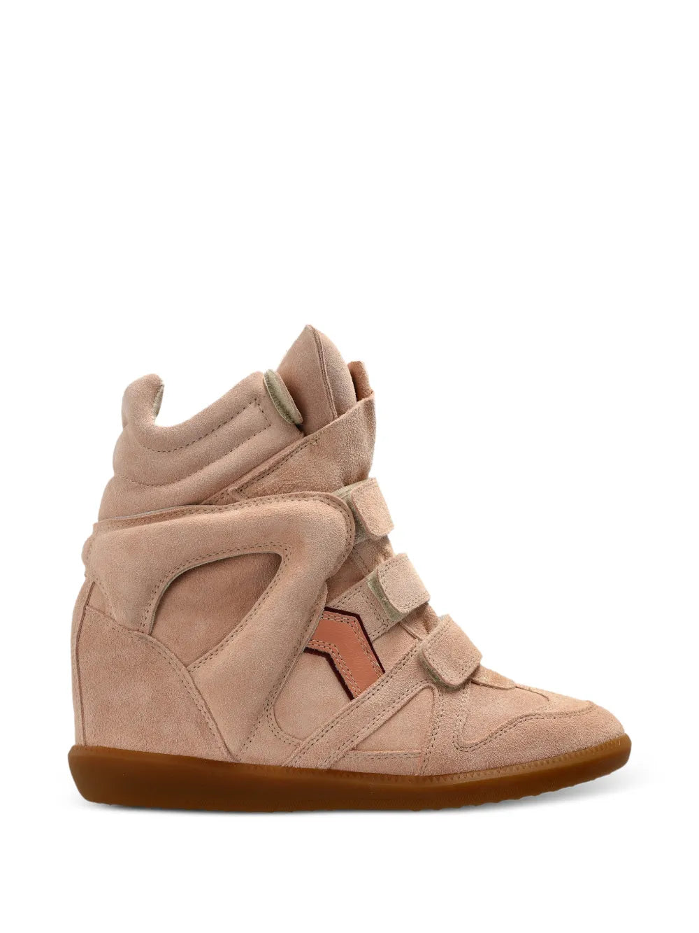ISABEL MARANT Bekett Cut-Out Touch-Strap — Pink — Size US M 3.5 - US W 5 — Front View