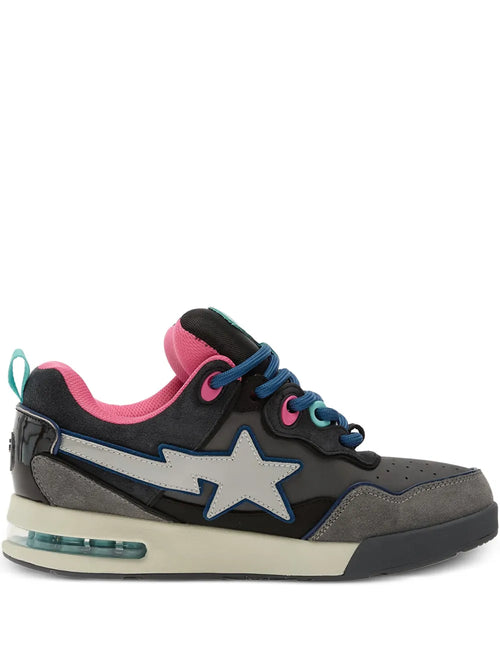 A Bathing Ape?Bape Flip Sta 2 M2 Sneakers — Black — Size US M 3.5 - US W 5 — Front View