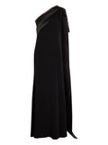 Roland Mouret Embellishment One Shoulder Maxi Dress — Black — Size XS — Front View