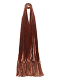 Lidee Pleated Maxi Dress — Brown — Size S — Front View