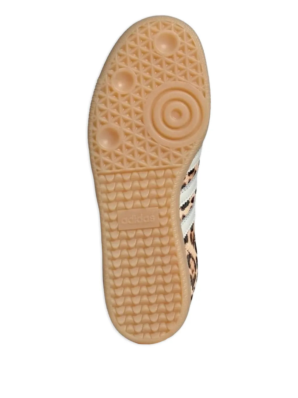 adidas Samba Og Leopard-Print Three-Stripe — Beige — Size US M 3.5 - US W 5 — Top View