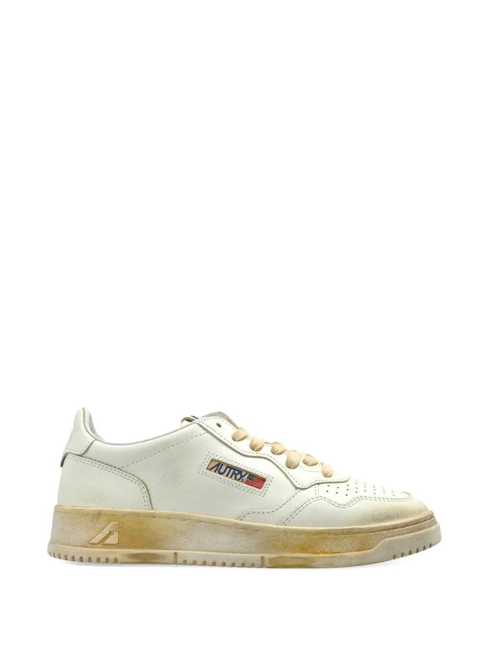 Autry Sup Vint Lace-Up — Beige — Size US M 3.5 - US W 5 — Front View