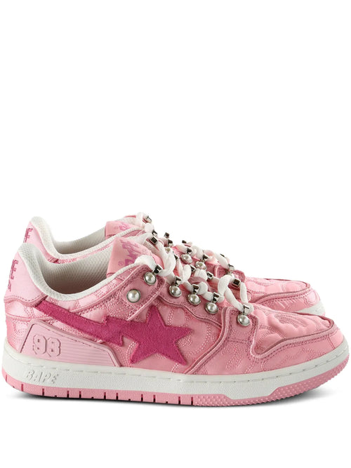 A BATHING APE  Star Embellished — Pink — Size US M 3.5 - US W 5 — Front View