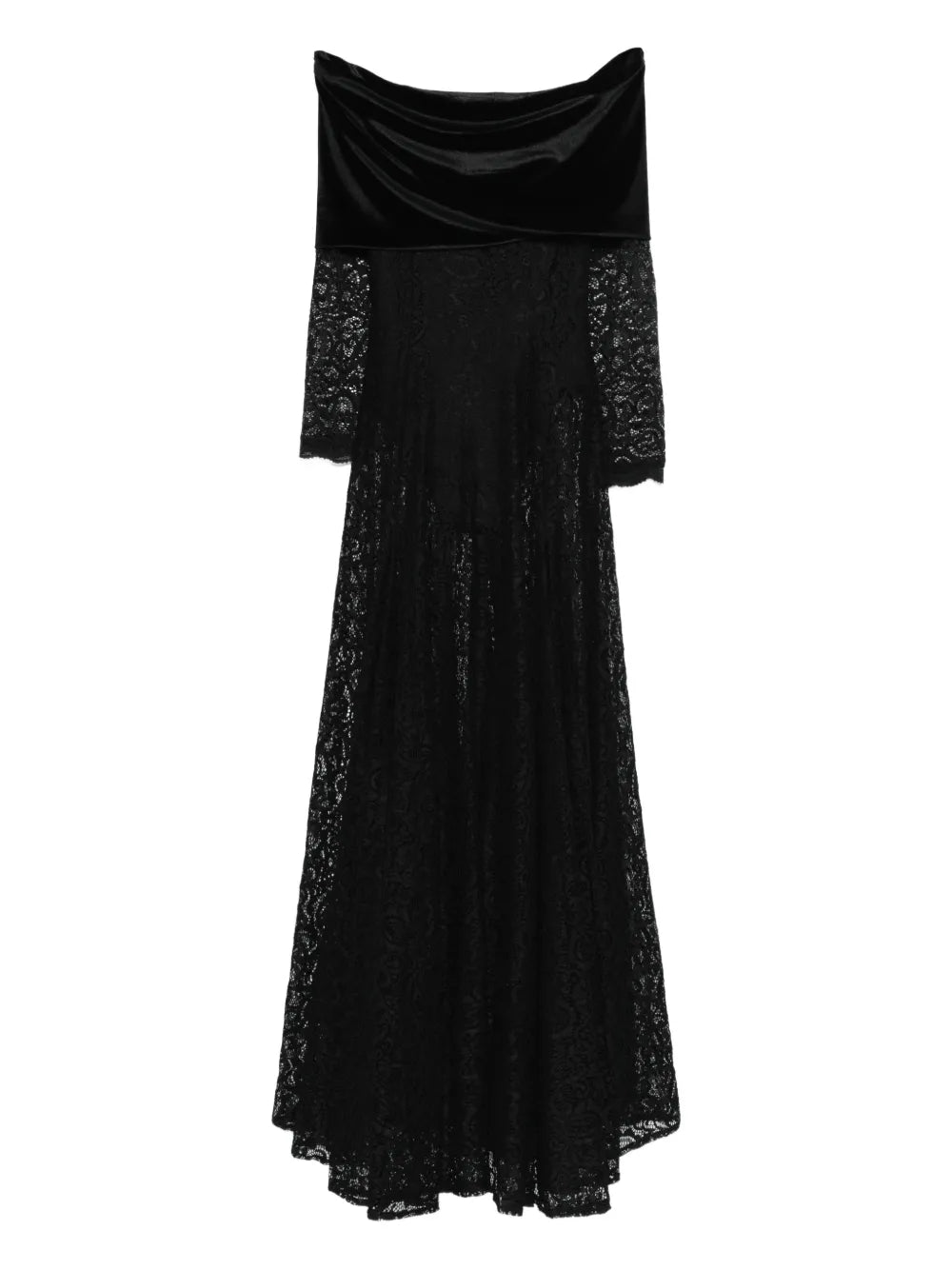 Miau By Clara Rotescu Monet Gown — Black/ Red — Size S — Front View