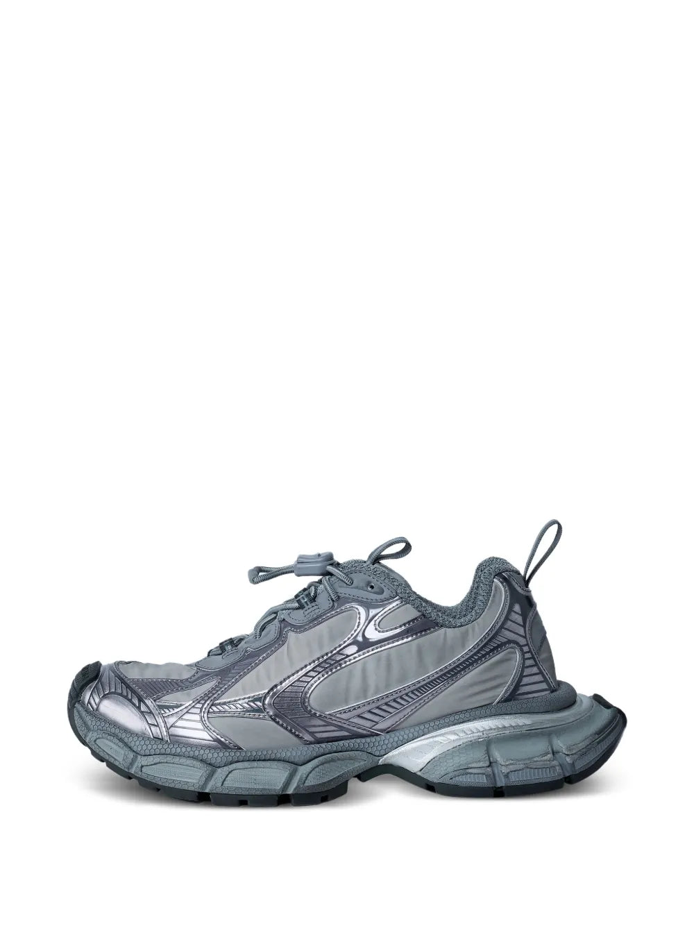 Balenciaga Mesh Panel Sculpted Sole Trainers — Grey — Size US M 3.5 - US W 5 — Top View