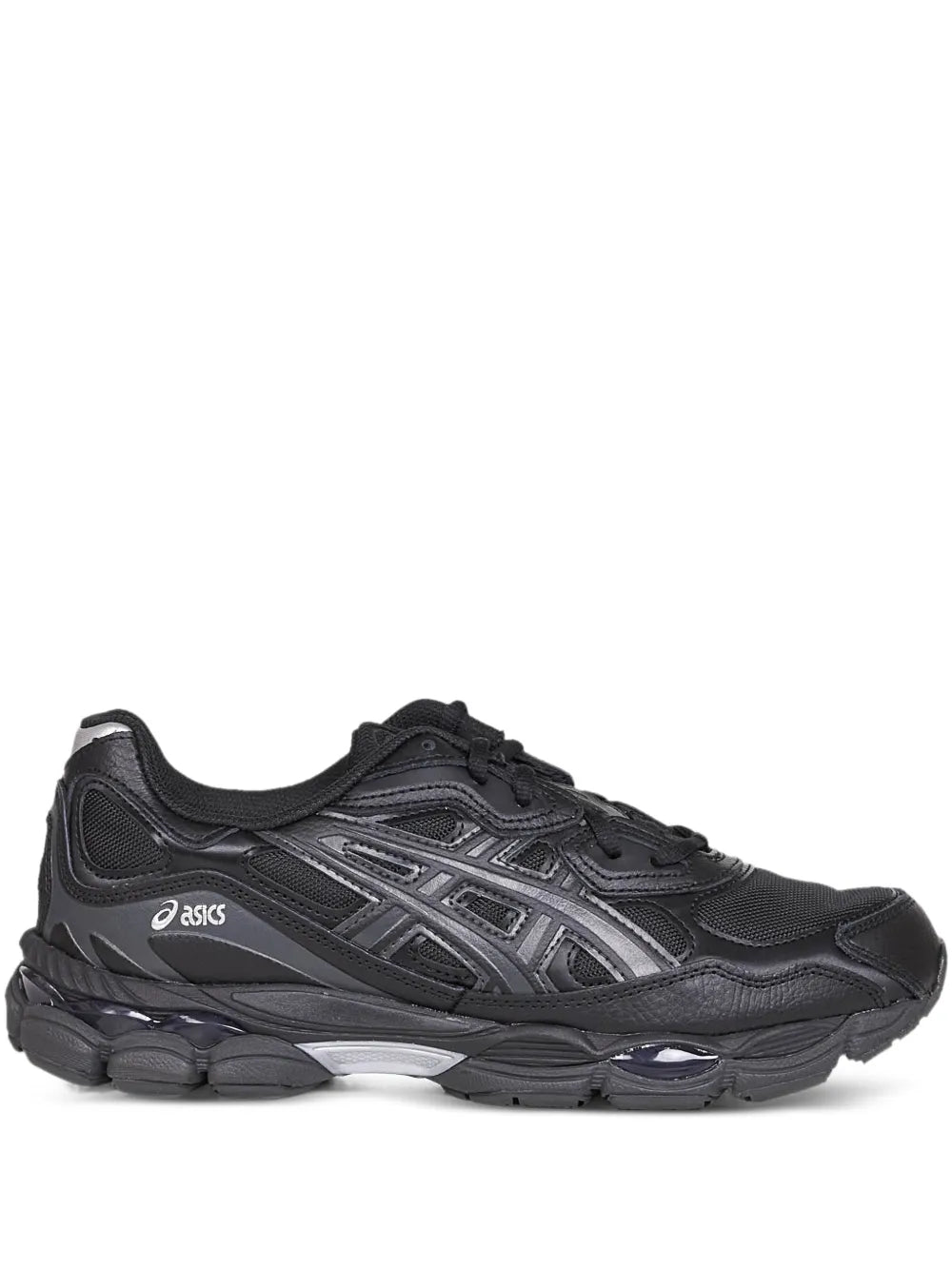 ASICS Gel-Nyc Lace-Up Leather — Black — Size US M 3.5 - US W 5 — Front View