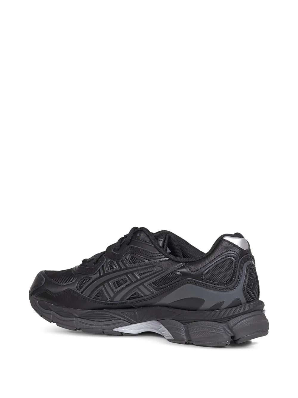ASICS Gel-Nyc Lace-Up Leather — Black — Size US M 3.5 - US W 5 — Back View