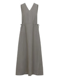 Peserico V Neck Midi Dress — Brown — Size XS — Front View