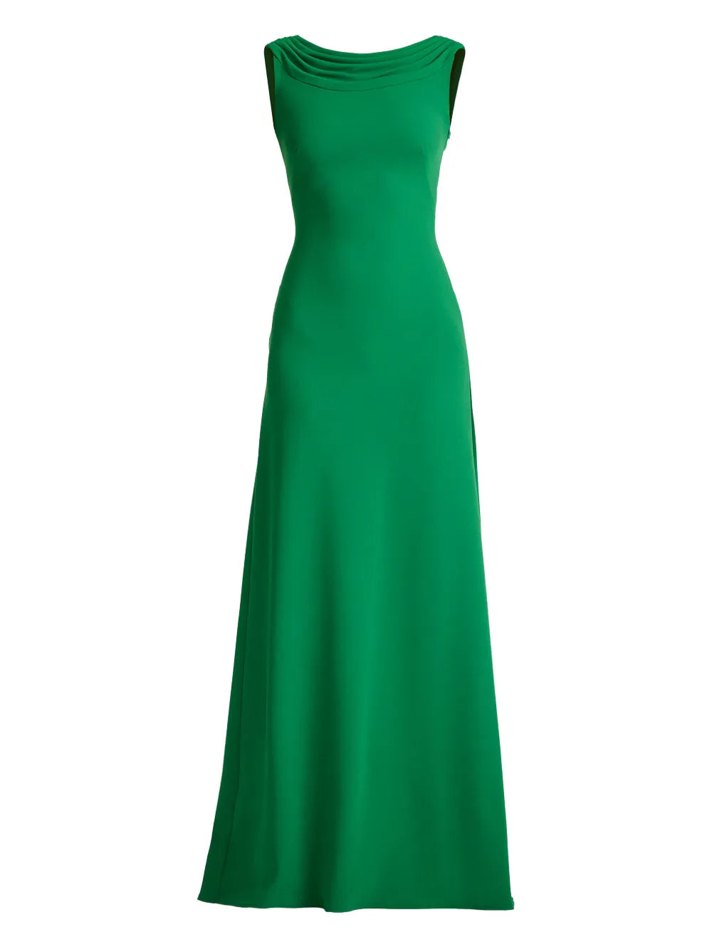 Tadashi Shoji Cowl Neck Maxi Dress — Green — Size XS — Front View