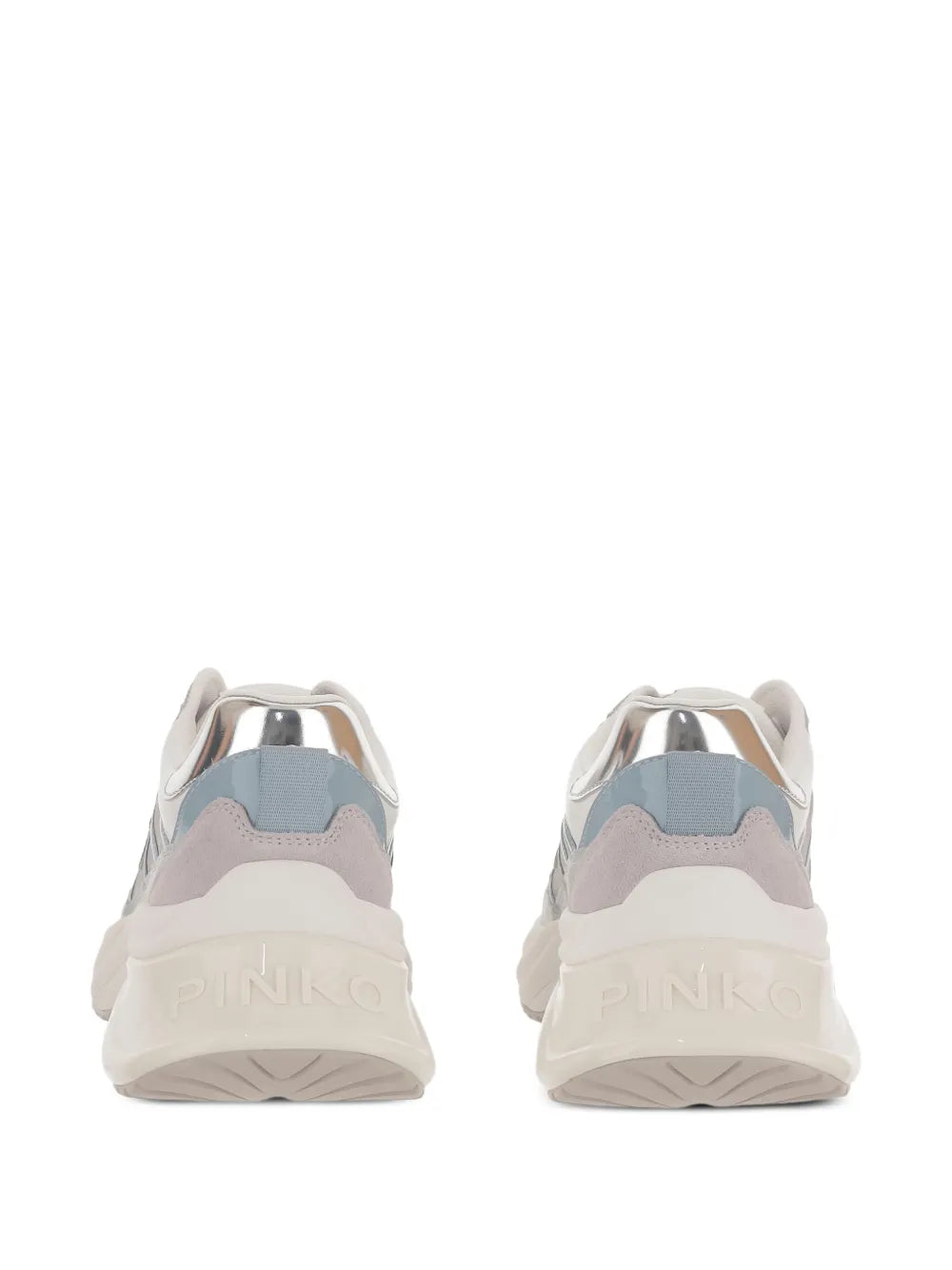 PINKO Logo-Detail Leather — White — Size US M 3.5 - US W 5 — Back View