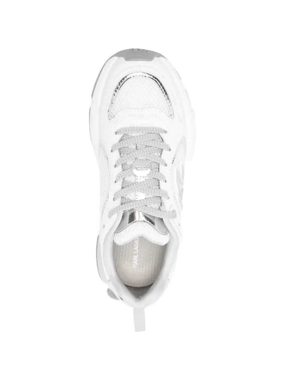 Karl Lagerfeld Orion Metallic-Trim — White — Size US M 3.5 - US W 5 — Top View