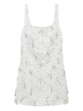 Simkhai Viva Beaded Mini Dress — White — Size XS — Front View