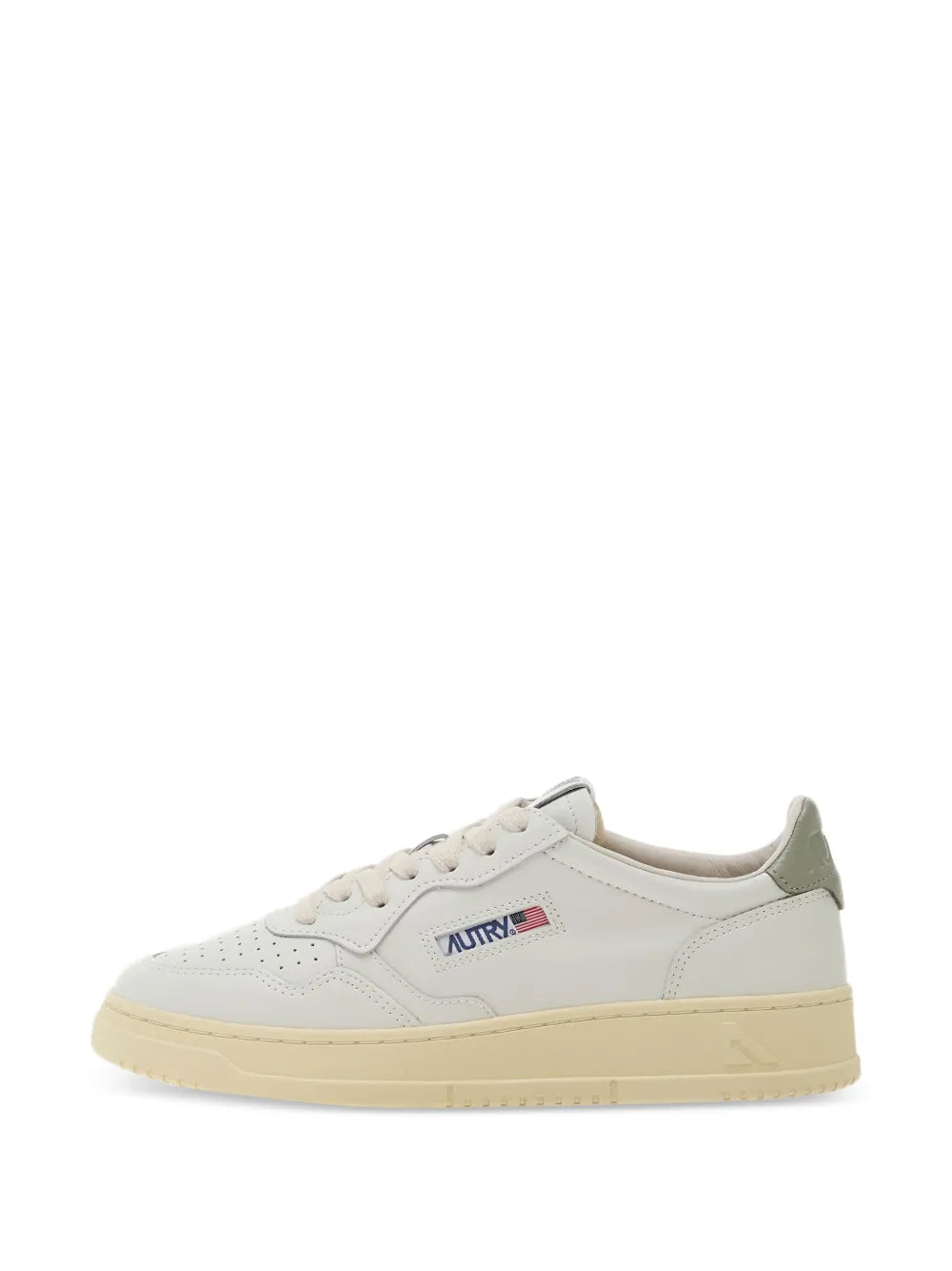 Autry Medalist Low Leather — White — Size US M 3.5 - US W 5 — Back View