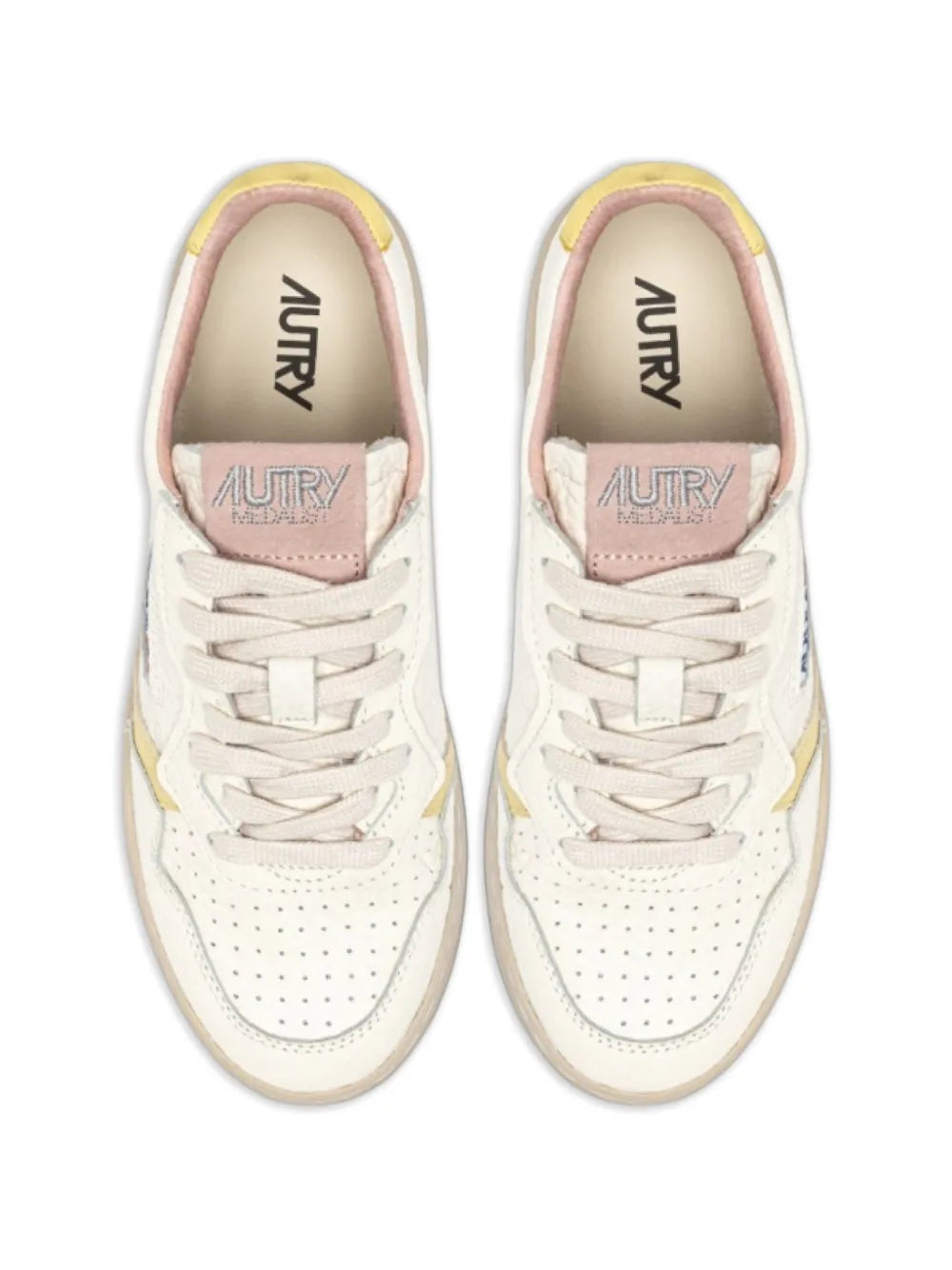 Autry Medalist Lace-Up — White — Size US M 3.5 - US W 5 — Top View