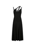 Vaillant Studio Lace Midi Dress — Black — Size XS — Front View