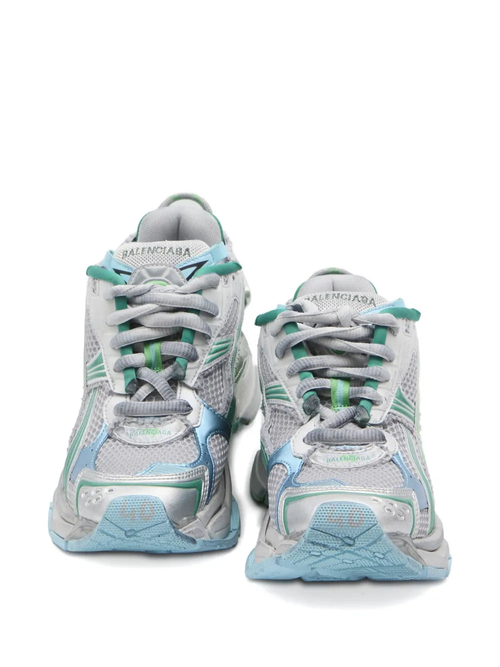 Balenciaga Runner Printed Logo — Grey — Size US M 3.5 - US W 5 — Detail View