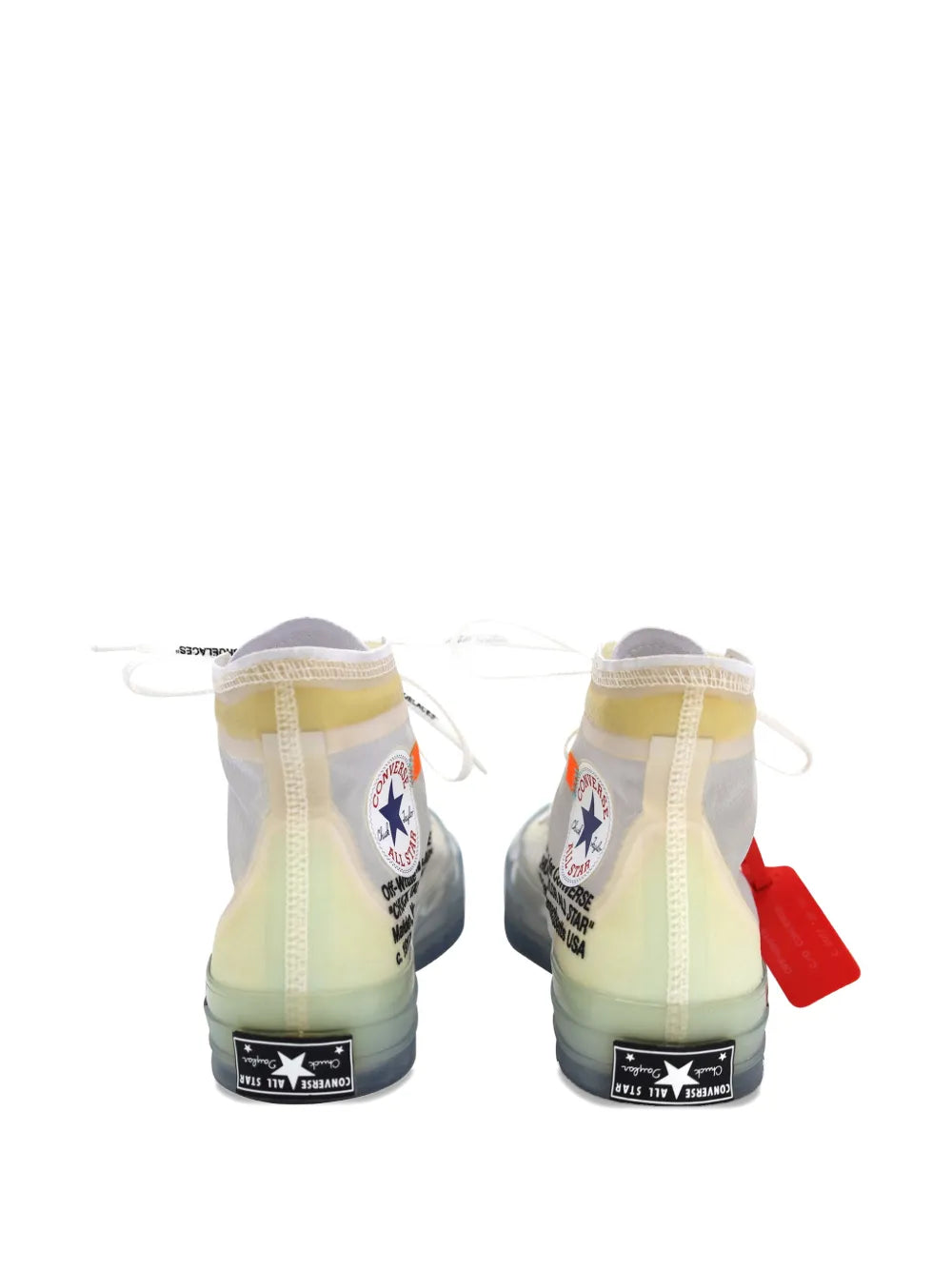 Off-White Pre-Owned X Converse Chuck 70 — White — Size US M 3.5 - US W 5 — Back View