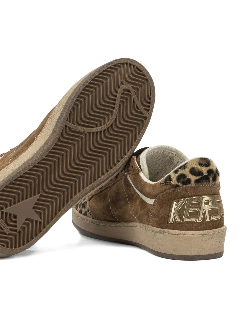 Golden Goose Ball Star Leopard — Brown — Size US M 3.5 - US W 5 — Top View