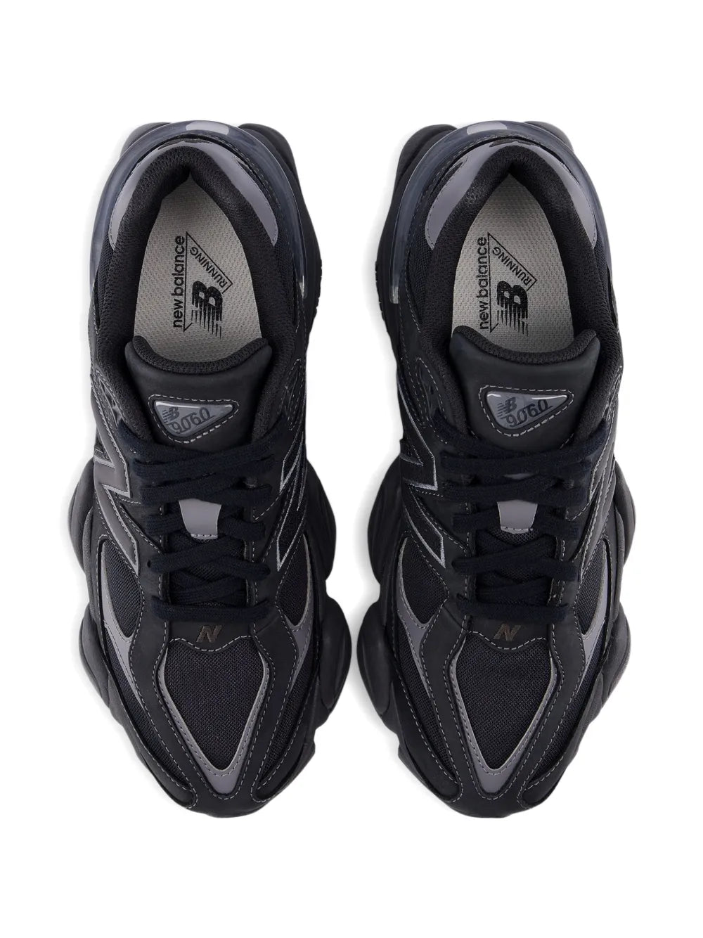 New Balance 9060 Lace-Up — Black — Size US M 3.5 - US W 5 — Top View
