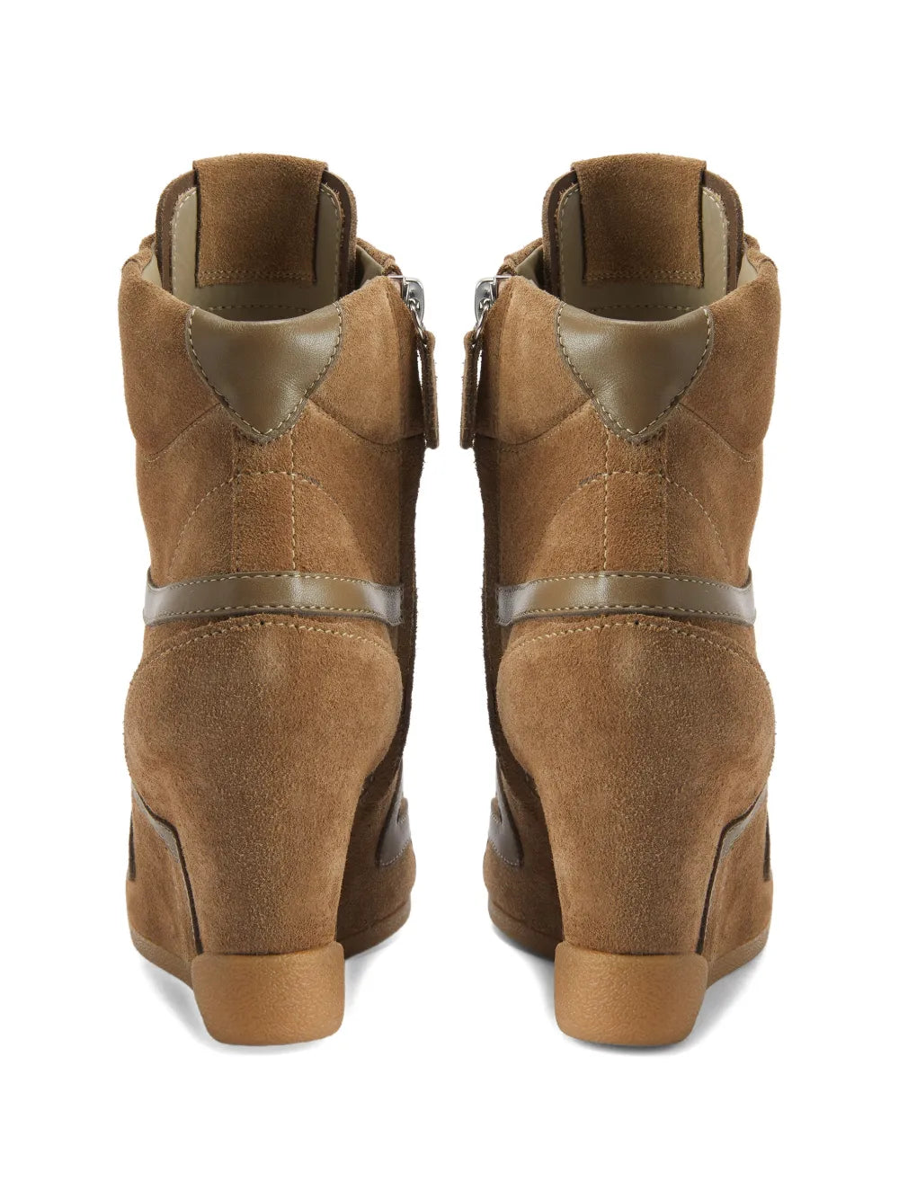 Giuseppe Zanotti Top Wedge Lace-Up — Brown — Size US M 3.5 - US W 5 — Back View