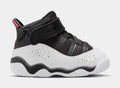 Exclusive 6 Rings Infant Toddler Lifestyle Shoes (Black/White) — 2C — Front View