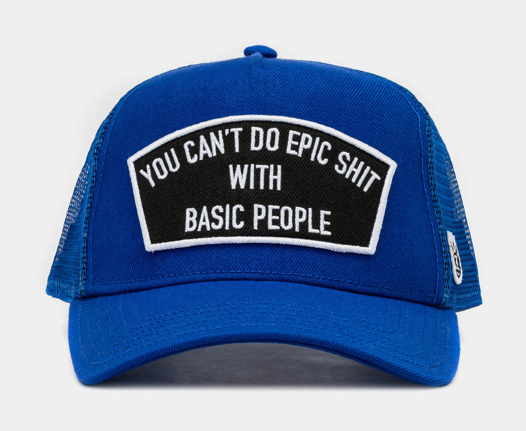 Exclusive Epic Sh*t Mesh Trucker Mens Hat (Blue) — OS — Front View