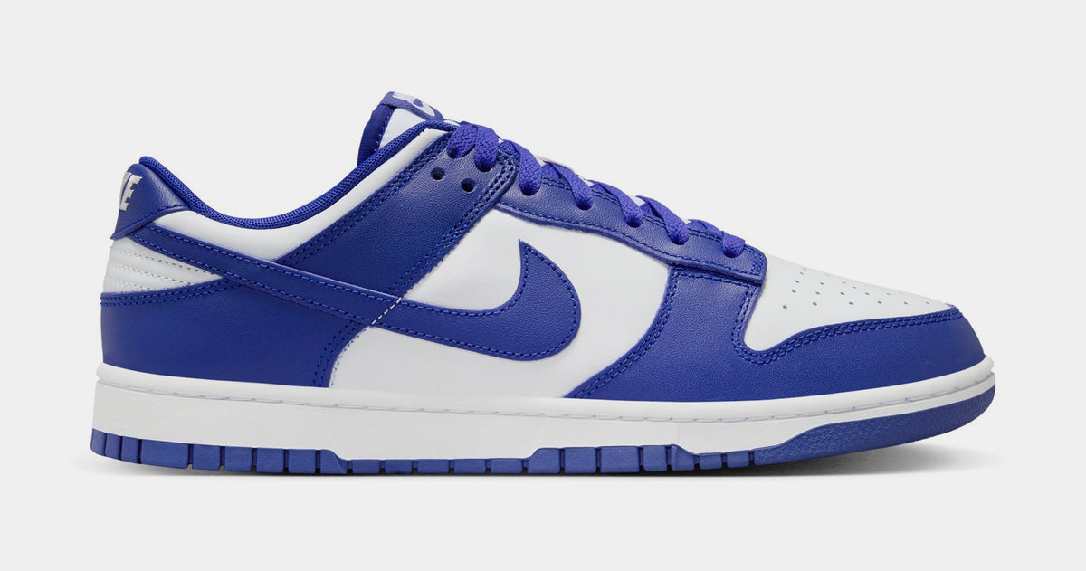 Exclusive Dunk Low Retro Mens Lifestyle Shoes (White/Concord/University Red) — 6 — Front View