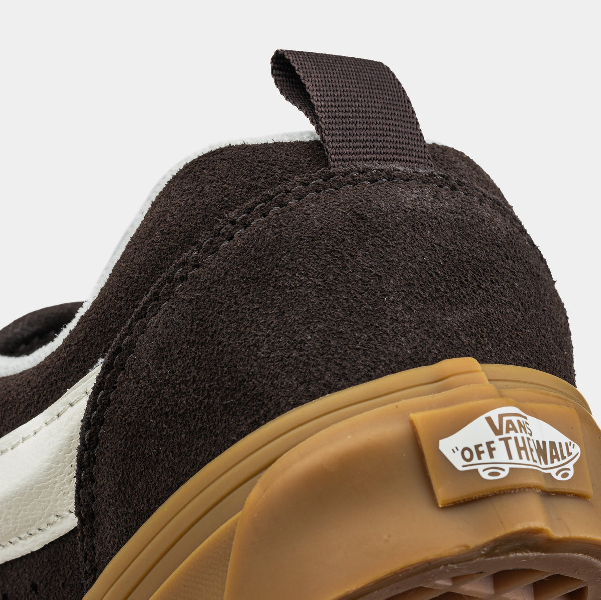 Exclusive Knu Skool Mens Skate Shoes (Black/Brown) Final Sale — 3.5 — Back View