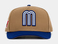 Exclusive Shoe Palace Exclusive Mexico Curve Khaki 950AF Snapback Mens Hat (Khaki/Blue) — OS — Front View