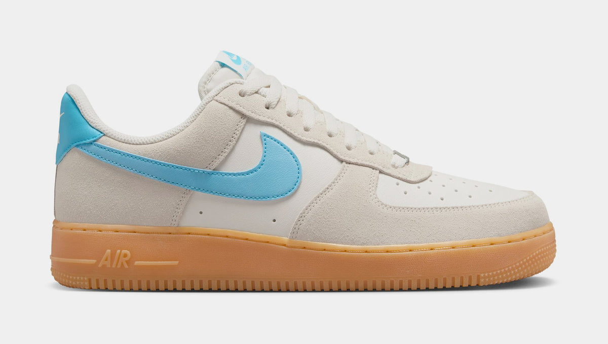 Exclusive Air Force 1 '07 LV8 Mens Lifestyle Shoes (Phantom/Baltic Blue/Gum Yellow) — 6 — Front View