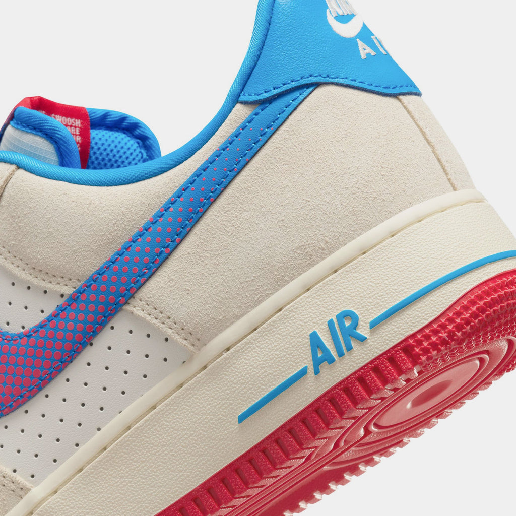Exclusive Air Force 1 Low Nike Inc Mens Basketball Shoes (Coconut Milk/Sail/Photo Blue/University Red) Final Sale — 6 — Back View