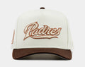 Exclusive Shoe Palace Exclusive San Diego Padres Chrome 950AF Snapback Mens Hat (Beige/Brown) — OS — Front View