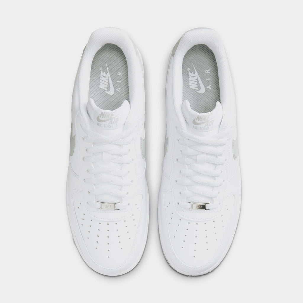 Exclusive Air Force 1 '07 Mens Lifestyle Shoes (White/Smoke Grey) — 6 — Top View
