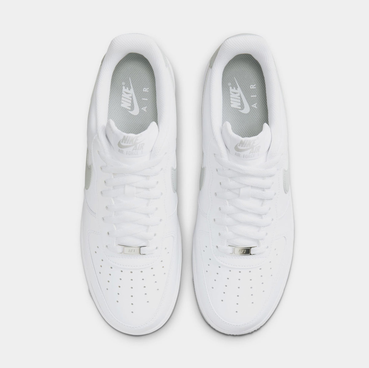 Exclusive Air Force 1 '07 Mens Lifestyle Shoes (White/Smoke Grey) — 6 — Top View
