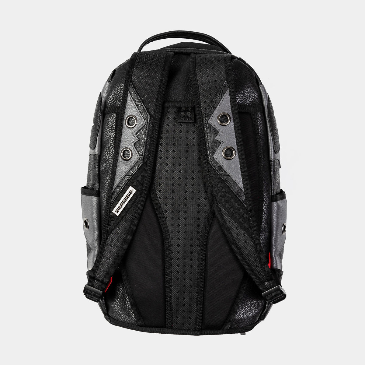 Exclusive Compton Floral Print Mens Backpack (Black) — OS — Side View