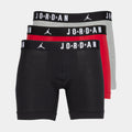 Exclusive 3 Pack Mens Boxer Briefs (Black/Red/Grey) — S — Front View