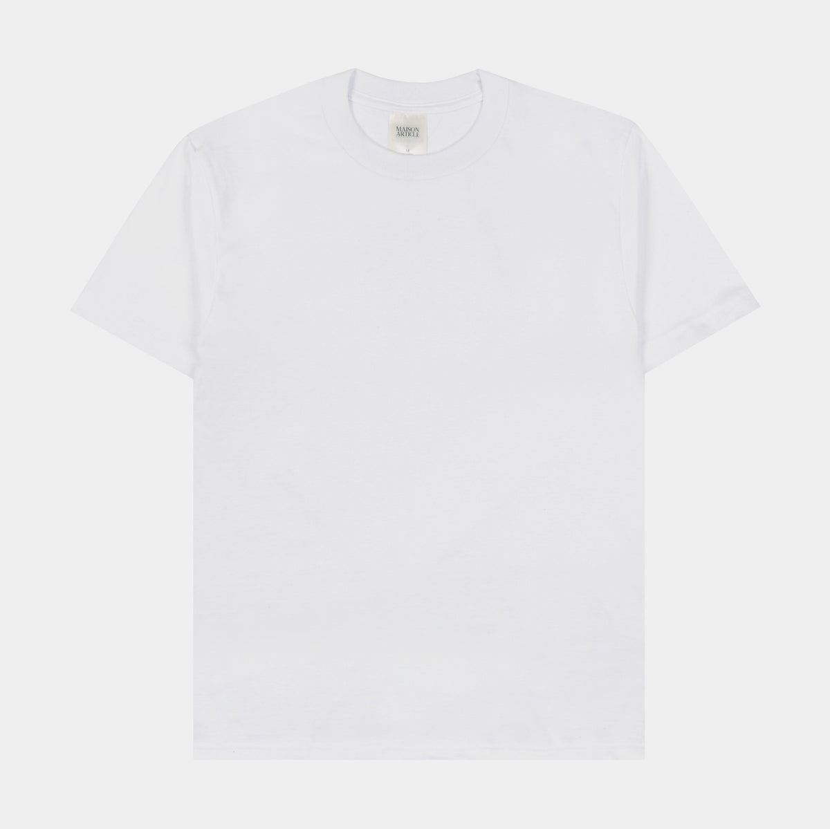 Exclusive Solid Novelty Mens Short Sleeve Shirt (White) — S — Front View