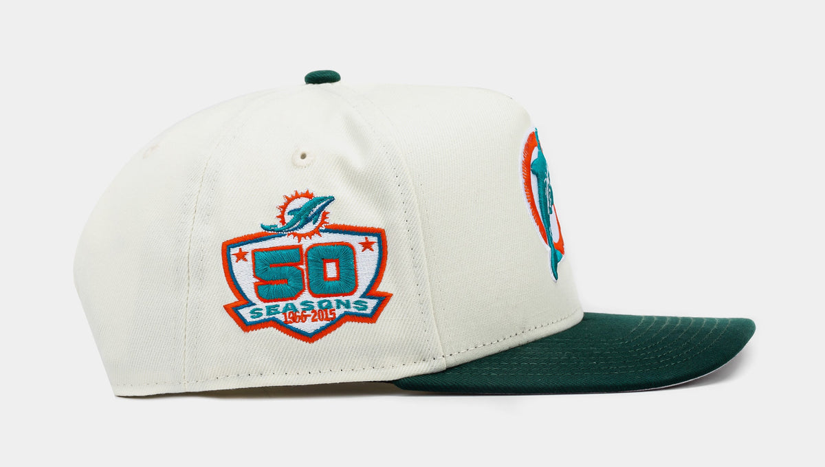 Exclusive Shoe Palace Exclusive Miami Dolphins 50 Seasons 950AF Snapback Mens Hat (Blue/Orange) — OS — Side View