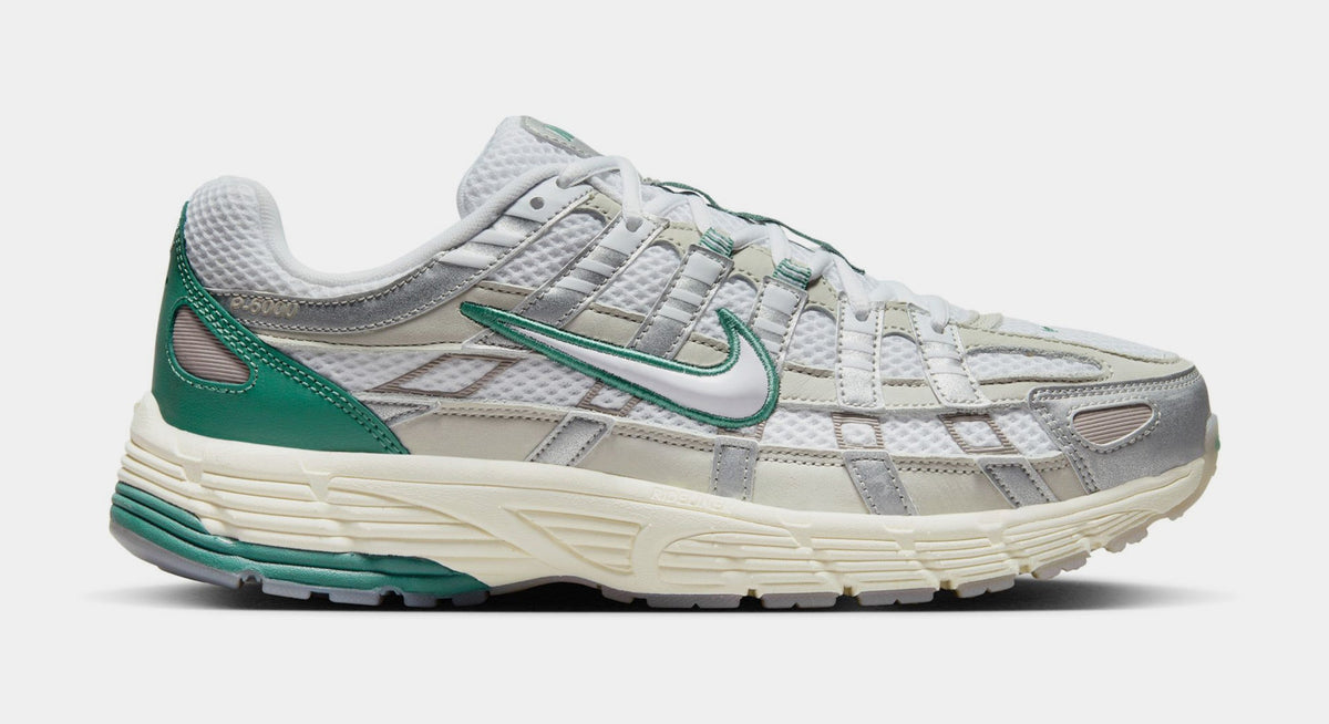 Exclusive P-6000 Premium Light Bone Mens Running Shoes (Light Bone/Metallic Silver/Bicoastal/White) — 4 — Front View