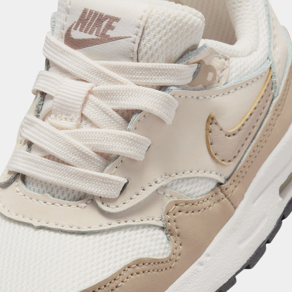 Exclusive Air Max 1 EasyOn Infant Toddler Running Shoes (Phantom/Khaki/Orewood Brown/Black) — 2C — Side View