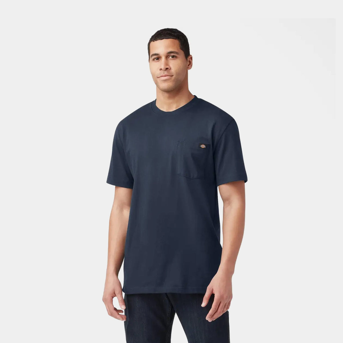 Exclusive Heavyweight Crew Mens Short Sleeve Shirt (Navy) — S — Front View
