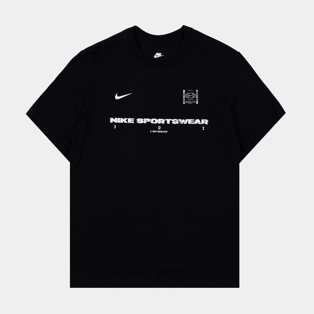 Exclusive NSW Crew UNI Mens Short Sleeve Shirt (Black/White) — S — Front View