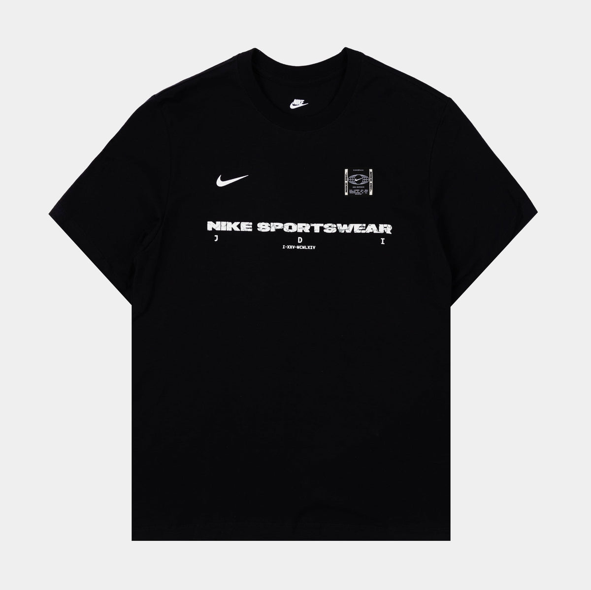 Exclusive NSW Crew UNI Mens Short Sleeve Shirt (Black/White) — S — Front View