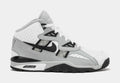 Exclusive Air Trainer SC High Raiders Helmet Grade School Lifestyle Shoes (White/Black/Light Smoke Grey) — 3.5Y — Front View