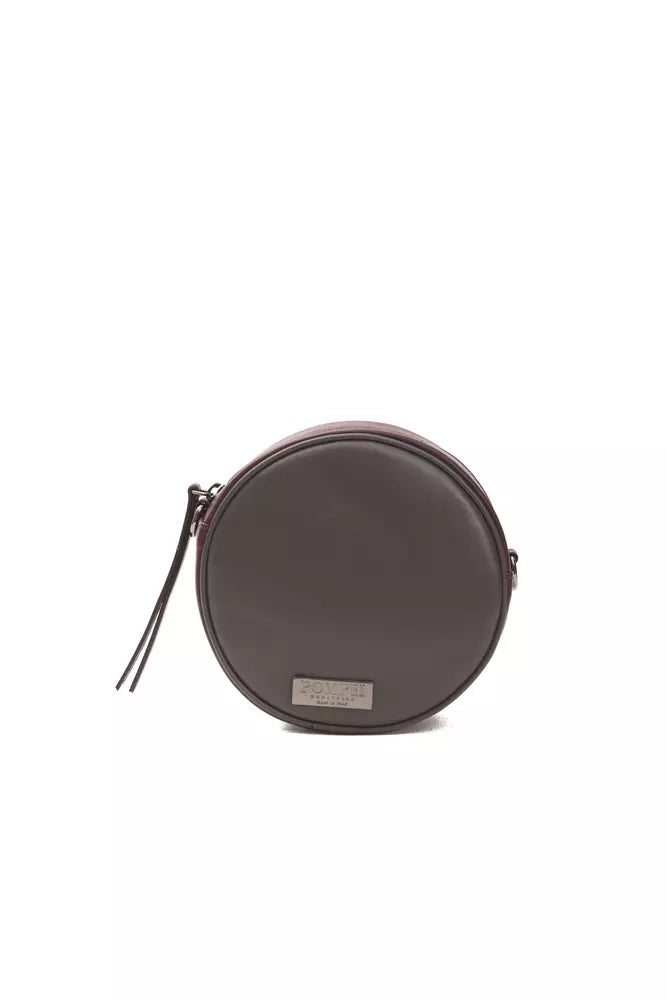 Pompei Donatella Burgundy Leather Crossbody Women's Bag