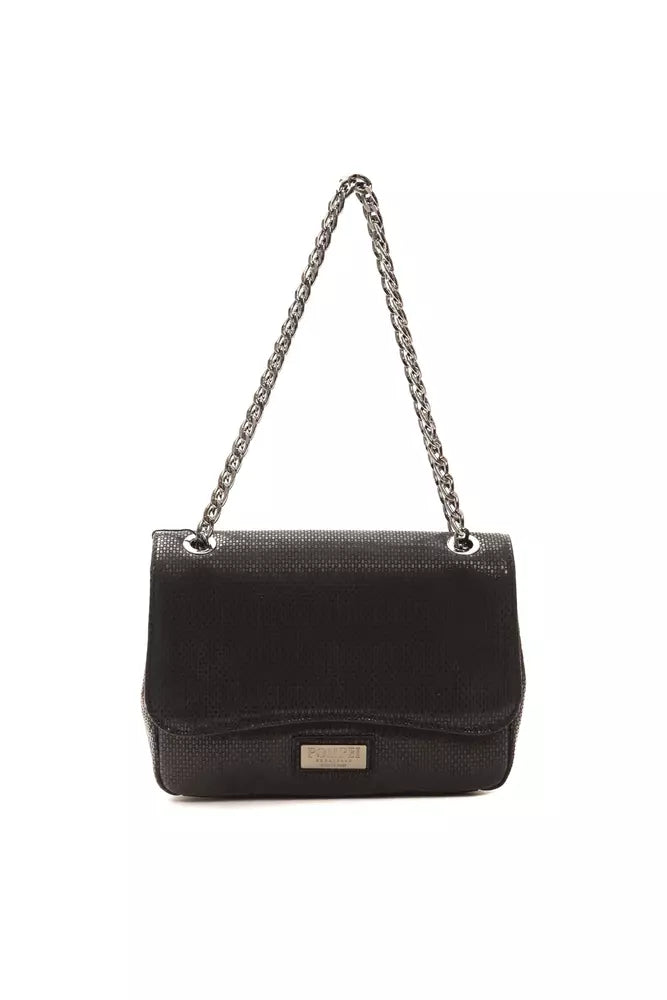 Pompei Donatella Black Leather Women Crossbody Women's Bag