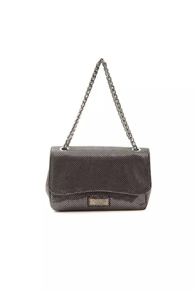 Pompei Donatella Gray Leather Women Crossbody Women's Bag